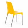 Стул Джениус/Genius (мод. 75) (1шт.в упаковке) пластик/металл, 46x56x84cм, желтый/опоры хром желтый/ножки хром металл/пластик Стул Джениус/Genius (мод. 75) (1шт.в упаковке) пластик/металл, 46x56x84cм, желтый/опоры хром желтый/ножки хром металл/пластик