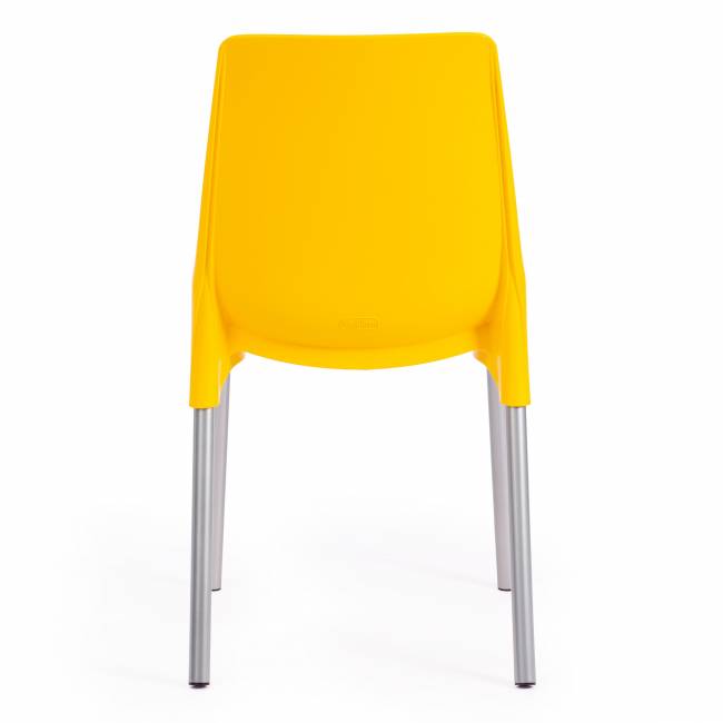 Стул Джениус/Genius (мод. 75) (1шт.в упаковке) пластик/металл, 46x56x84cм, желтый/опоры хром желтый/ножки хром металл/пластик Стул Джениус/Genius (мод. 75) (1шт.в упаковке) пластик/металл, 46x56x84cм, желтый/опоры хром желтый/ножки хром металл/пластик