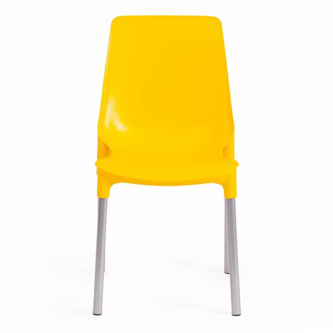 Стул Джениус/Genius (мод. 75) (1шт.в упаковке) пластик/металл, 46x56x84cм, желтый/опоры хром желтый/ножки хром металл/пластик Стул Джениус/Genius (мод. 75) (1шт.в упаковке) пластик/металл, 46x56x84cм, желтый/опоры хром желтый/ножки хром металл/пластик