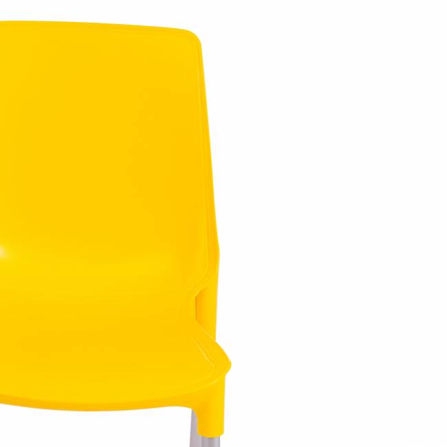Стул Джениус/Genius (мод. 75) (1шт.в упаковке) пластик/металл, 46x56x84cм, желтый/опоры хром желтый/ножки хром металл/пластик Стул Джениус/Genius (мод. 75) (1шт.в упаковке) пластик/металл, 46x56x84cм, желтый/опоры хром желтый/ножки хром металл/пластик
