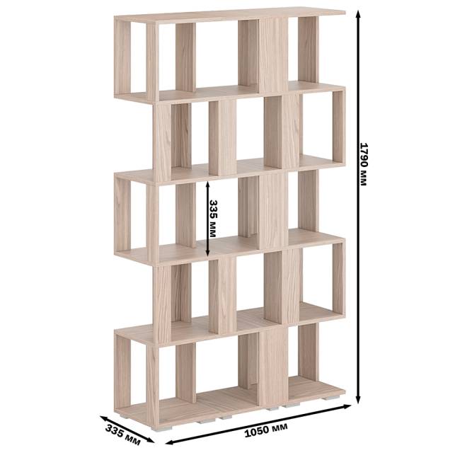 Комплект их 3-х открытых стеллажей цвет ясень шимо светлый Комплект их 3-х открытых стеллажей цвет ясень шимо светлый