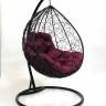 Подвесное кресло кокон «капля ротанг» чёрный