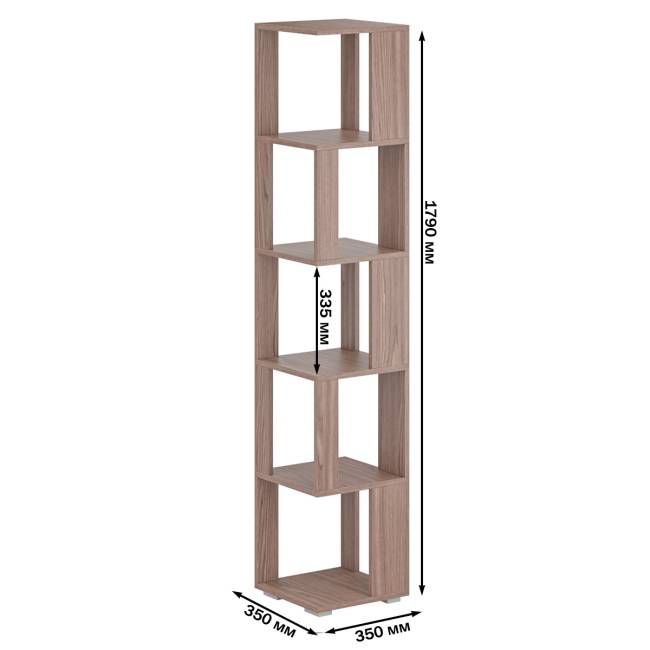 Комплект их 3-х открытых стеллажей цвет ясень шимо тёмный Комплект их 3-х открытых стеллажей цвет ясень шимо тёмный