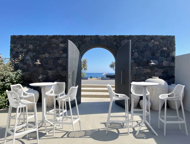 Стол пластиковый барный складной Sky Folding Bar Table 60 белый Ø600х1080 мм