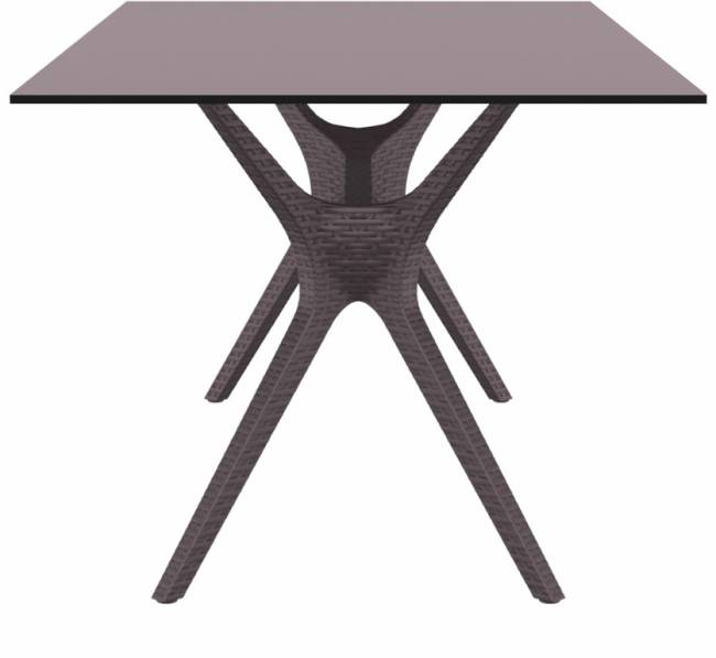 Стол пластиковый Ibiza Table 180 коричневый 1800х900х740 мм