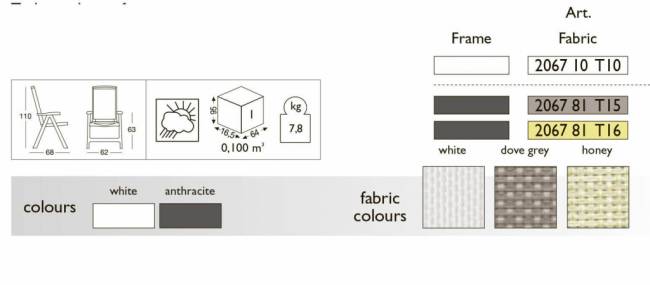 Кресло-шезлонг пластиковое Esmeralda Lux белый 620х680х1100 мм Кресло-шезлонг пластиковое Esmeralda Lux белый 620х680х1100 мм