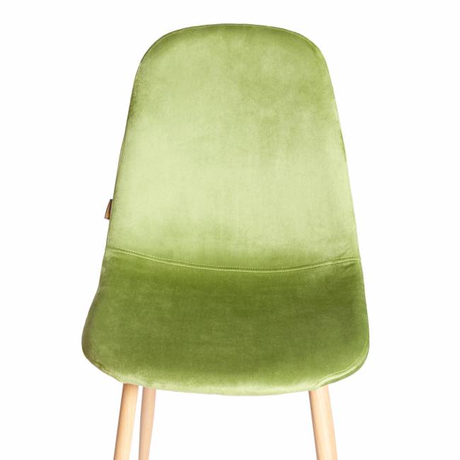 Стул Бриз/Breeze (мод.JSC-58)/1 шт. в упаковке велюр/металл, 44х53х86см, зеленый HLR54/натуральный зеленый Велюр/металл