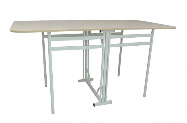 Стол-книжка "Искра" 18/154х70х76 Молочный - дуб