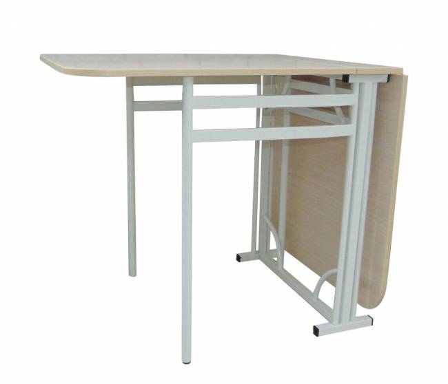 Стол-книжка "Искра" 18/154х70х76 Молочный - дуб