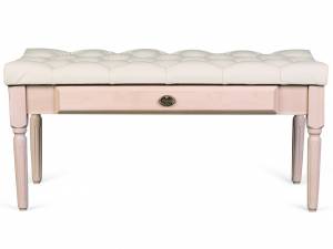 Банкетка Оливия экокожа молочный/белый ясень