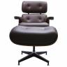 Кресло EAMES LOUNGE CHAIR и оттоманка EAMES LOUNGE CHAIR коричневые Кресло EAMES LOUNGE CHAIR и оттоманка EAMES LOUNGE CHAIR коричневые