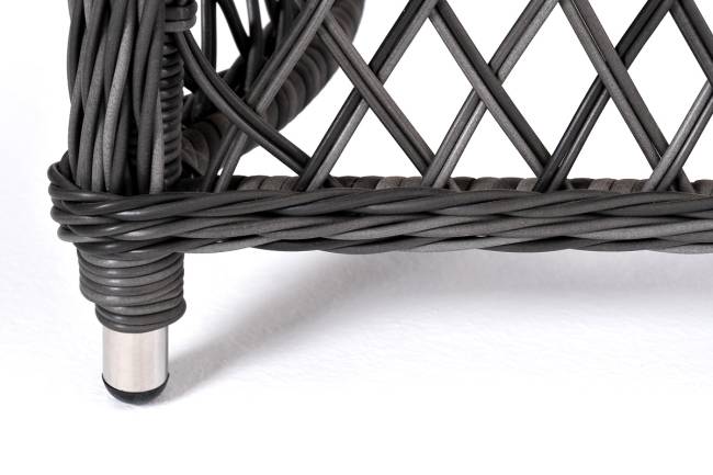 "Катания" обеденная группа плетеная на 6 персон, цвет графит