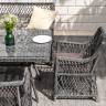 "Катания" обеденная группа плетеная на 6 персон, цвет графит