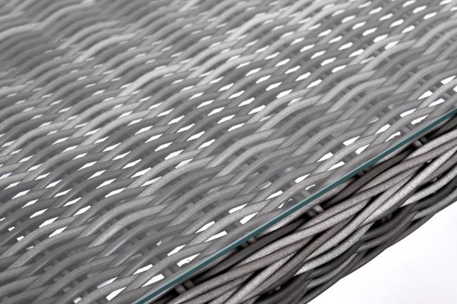 "Катания" обеденная группа плетеная на 6 персон, цвет графит