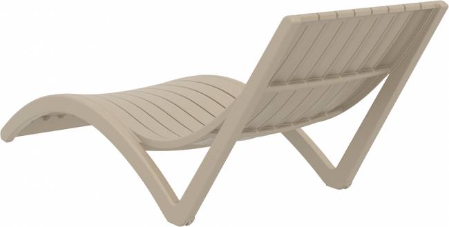 Шезлонг-лежак пластиковый Slim бежевый 1800х720х700 мм Шезлонг-лежак пластиковый Slim бежевый 1800х720х700 мм