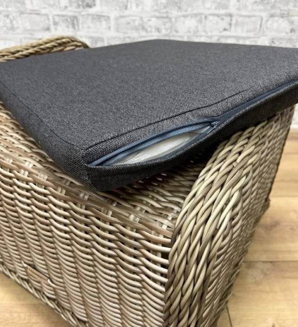 Оттоманка пуф из искусственного ротанга "BAVARIA", бежево-коричневый