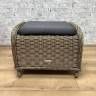 Оттоманка пуф из искусственного ротанга "BAVARIA", бежево-коричневый
