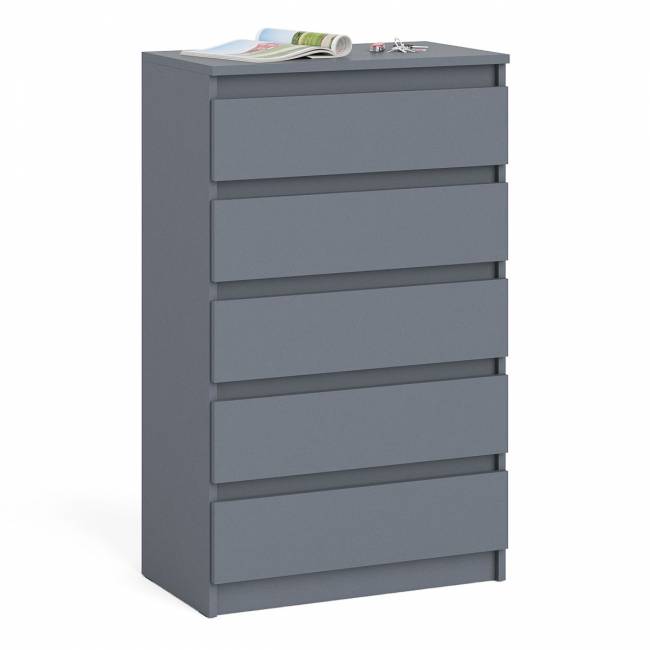 Узкий комод пять ящиков Мори МК700.5 цвет графит Узкий комод пять ящиков Мори МК700.5 цвет графит