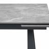 Обеденный стол Бэйнбрук 120х80х76 серый мрамор / графит