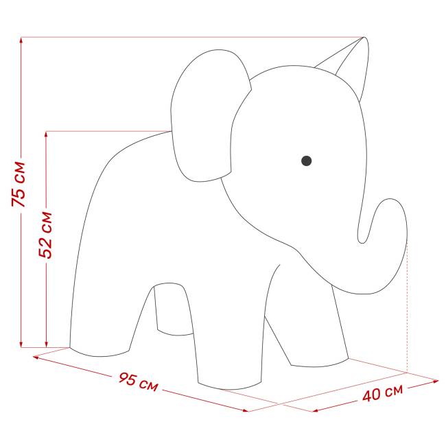 Пуф Leset Elephant Omega 04, компаньон Omega 02 Пуф Leset Elephant Omega 04, компаньон Omega 02