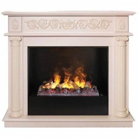 3D-электрокамин Attica 26 WT с очагом 3D Cassette 630 + Black вставка