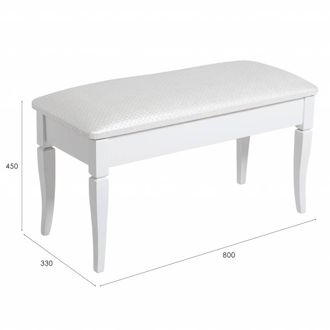 Банкетка Вивальди М с ящиком белый, ткань экокожа белый Банкетка Вивальди М с ящиком белый, ткань экокожа белый