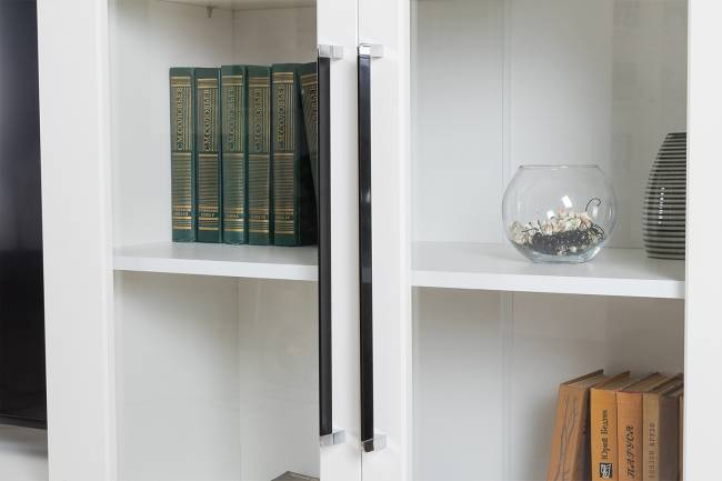 Два широких серванта и ТВ-тумба Валенсия цвет белый шагрень Два широких серванта и ТВ-тумба Валенсия цвет белый шагрень