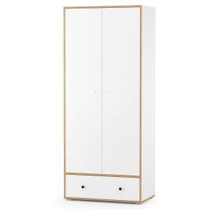 Шкаф для одежды Вуди 13.138 цвет белый премиум/дуб крафт золотой