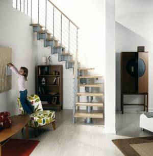 Модульная лестница Komoda 89 Г-образная