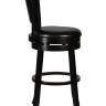 Вращающийся полубарный стул DOBRIN TONY COUNTER, капучино, черный