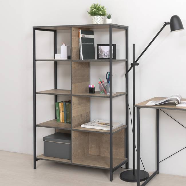 Шкаф-стеллаж со стеллажом Трувор 13.151.02 цвет дуб гранж песочный/интра