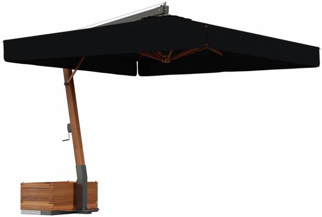 Зонт профессиональный 4х4 м Vespucci натуральный, черный 4000х4000 мм