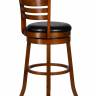 Вращающийся полубарный стул DOBRIN WILLIAM COUNTER, шоколад, черный