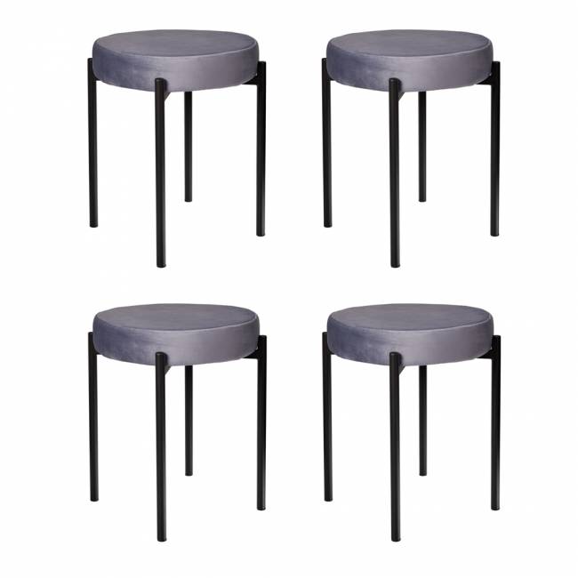 Комплект стульев-табуретов Bug серый Комплект стульев-табуретов Bug серый