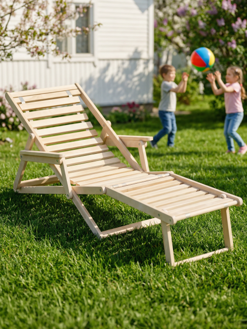 Шезлонг с подлокотниками