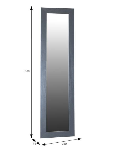 Зеркало настенное BeautyStyle 9 серый графит 138 см х 35 см