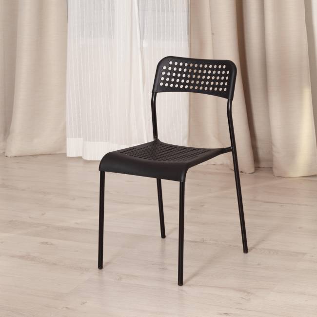 Стул ADDE (mod. C-049) металл/пластик, 39 х 49 х 78 см, Black (черный) (Комплект из 8 шт.) черный металл/пластик Стул ADDE (mod. C-049) металл/пластик, 39 х 49 х 78 см, Black (черный) (Комплект из 8 шт.) черный металл/пластик