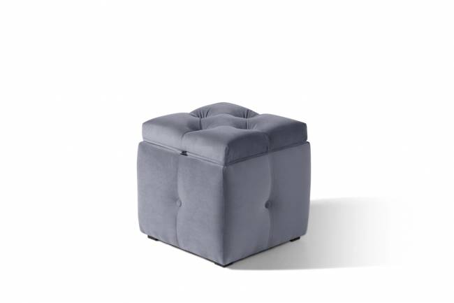 Пуф Арий Kolibri Silver, серебристый