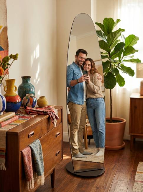 Зеркало напольное Стелла 1 венге 157,8 см х 40,4 см