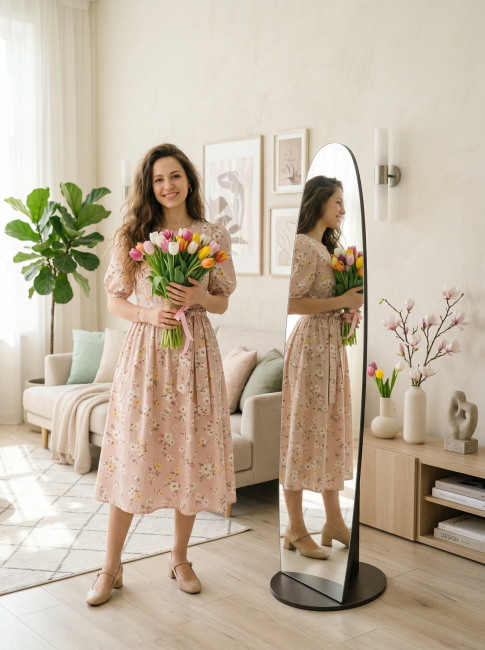 Зеркало напольное Стелла 1 венге 157,8 см х 40,4 см