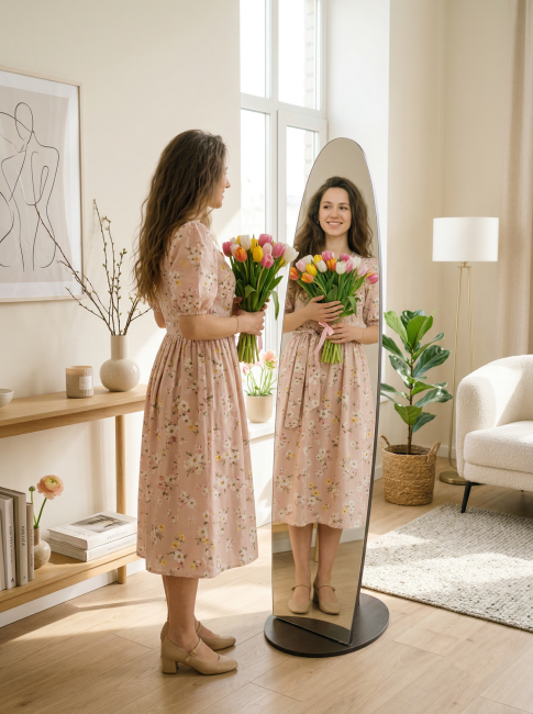 Зеркало напольное Стелла 1 венге 157,8 см х 40,4 см