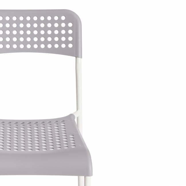 Стул ADDE (mod. C-049) металл/пластик, 39 х 49 х 78 см, Grey (серый) /White (белый) (Комплект из 8 шт.) серый, белый металл/пластик Стул ADDE (mod. C-049) металл/пластик, 39 х 49 х 78 см, Grey (серый) /White (белый) (Комплект из 8 шт.) серый, белый металл/пластик