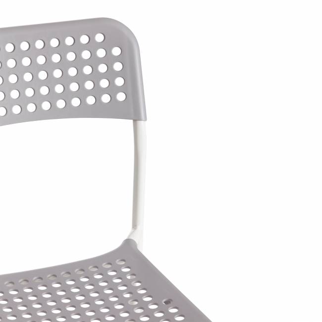 Стул ADDE (mod. C-049) металл/пластик, 39 х 49 х 78 см, Grey (серый) /White (белый) (Комплект из 8 шт.) серый, белый металл/пластик Стул ADDE (mod. C-049) металл/пластик, 39 х 49 х 78 см, Grey (серый) /White (белый) (Комплект из 8 шт.) серый, белый металл/пластик