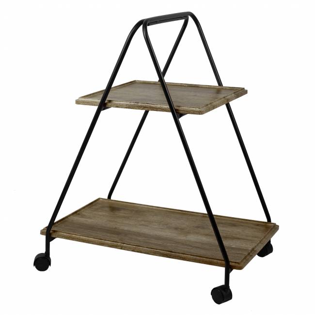 Стол сервировочный Милн черный/дуб крымский состаренный Стол сервировочный Милн черный/дуб крымский состаренный