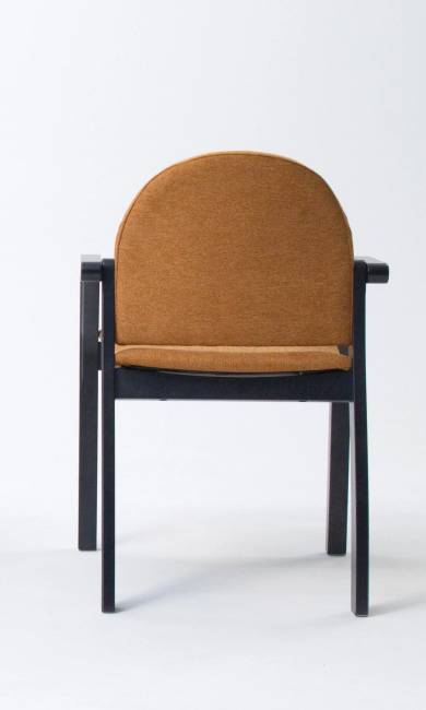 Стул-кресло Джуно 2.0 чёрный/карри