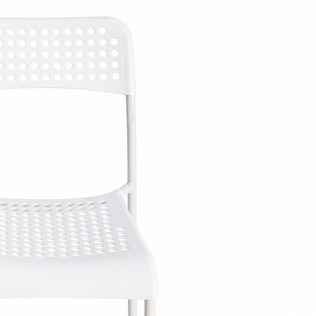 Стул ADDE (mod. C-049) металл/пластик, 39 х 49 х 78 см, White (белый) (Комплект из 8 шт.) белый металл/пластик Стул ADDE (mod. C-049) металл/пластик, 39 х 49 х 78 см, White (белый) (Комплект из 8 шт.) белый металл/пластик
